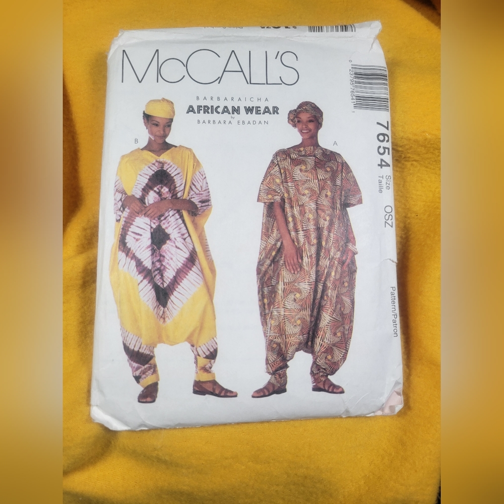 African Wear Barbara Ebadan McCall's Pattern Vintage